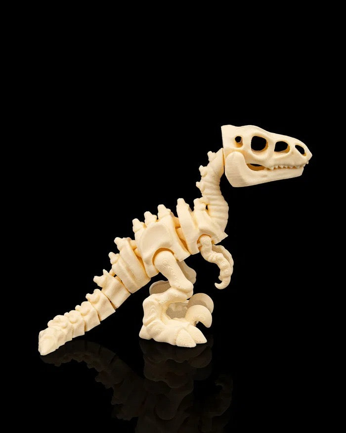 Skeleton Velociraptor Modellino Stampato in 3D (Articolato e da Collezione)