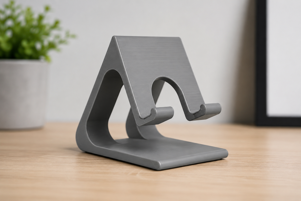 Supporto per Smartphone da Tavolo in PLA – Design Moderno e Minimalista – Compatibile con iPhone e Android
