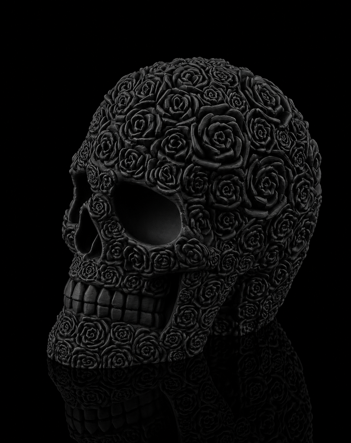 Teschio Fiorito “Bloom of Doom” – Decorazione Gotica Stampata in 3D