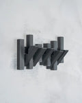 Appendiabiti da Parete Wave – 5 Ganci Pieghevoli | Design Moderno Stampato in 3D