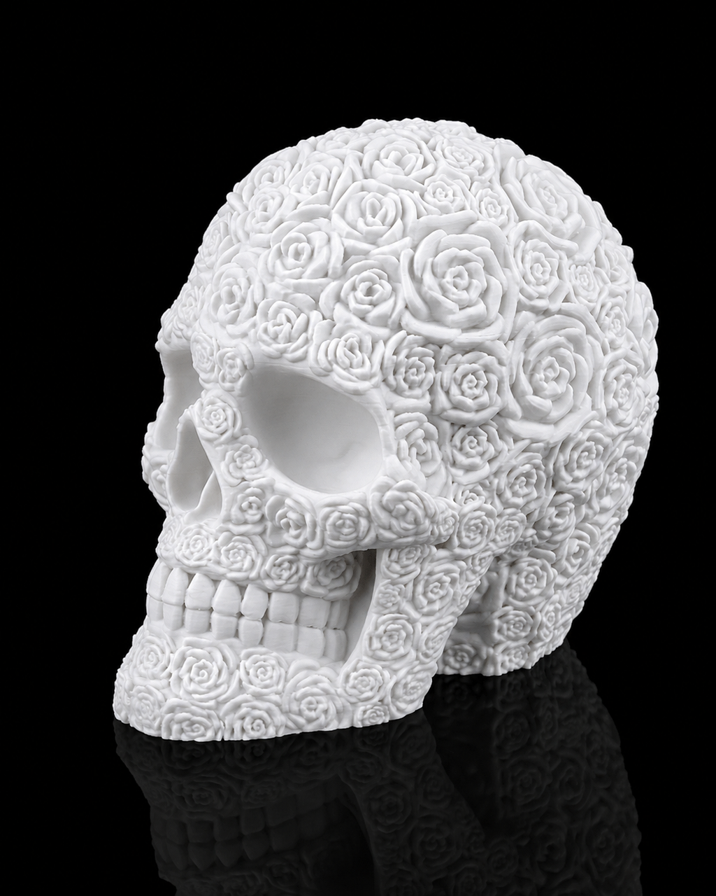 Teschio Fiorito “Bloom of Doom” – Decorazione Gotica Stampata in 3D