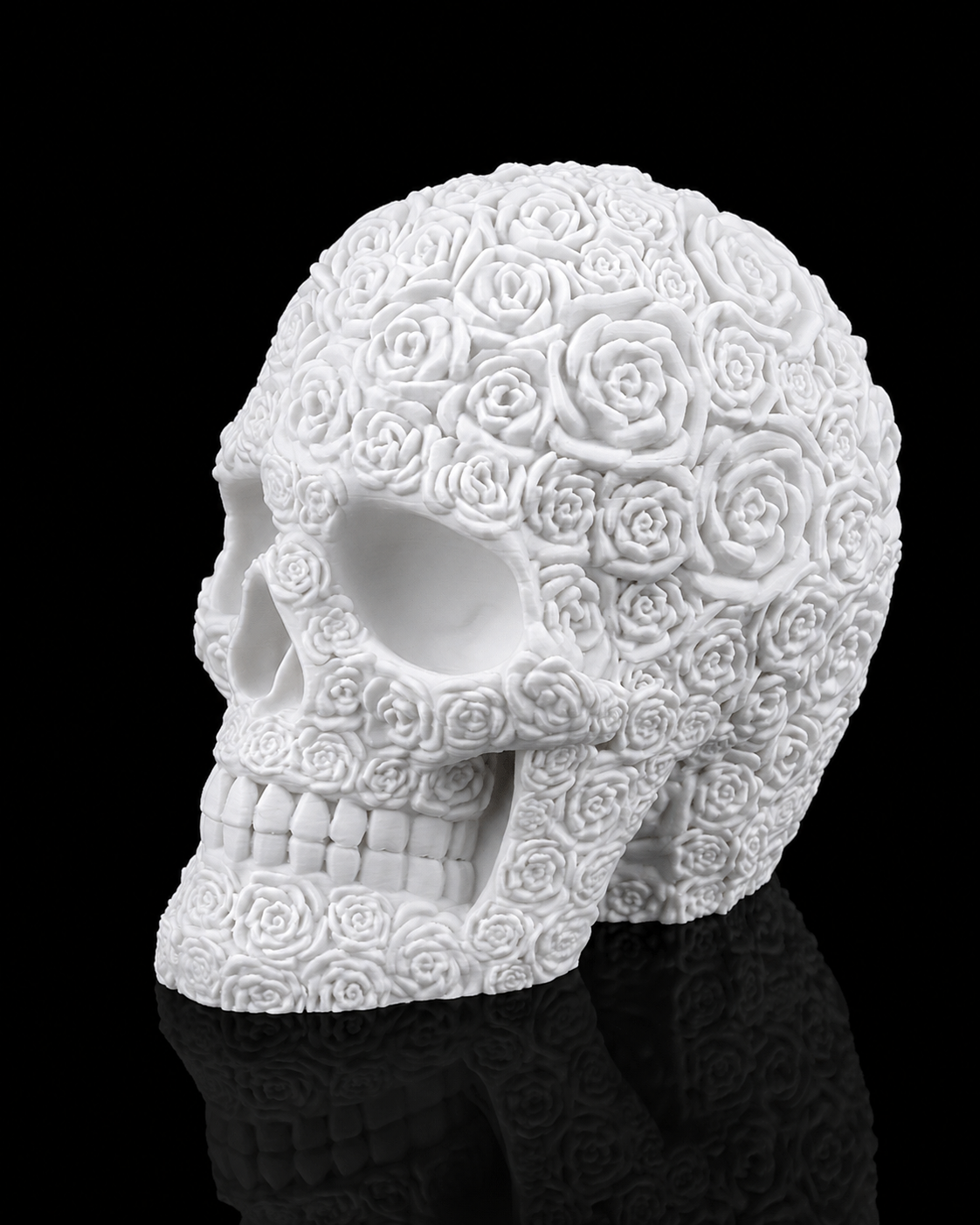 Teschio Fiorito “Bloom of Doom” – Decorazione Gotica Stampata in 3D