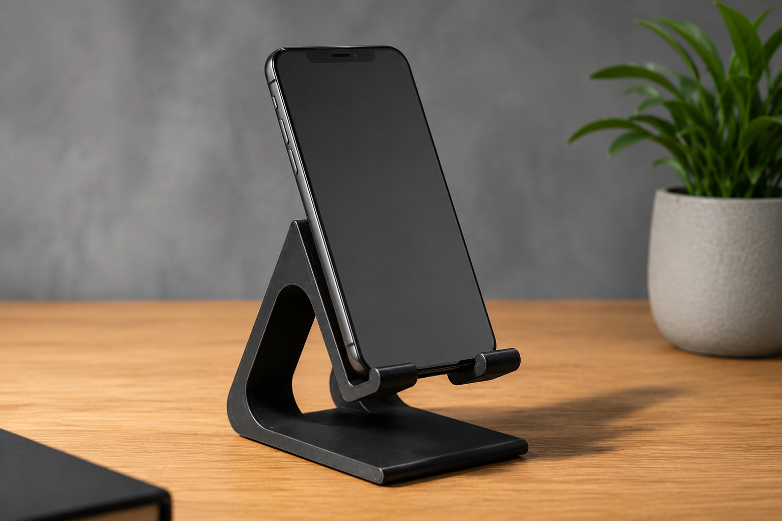 Supporto per Smartphone da Tavolo in PLA – Design Moderno e Minimalista – Compatibile con iPhone e Android