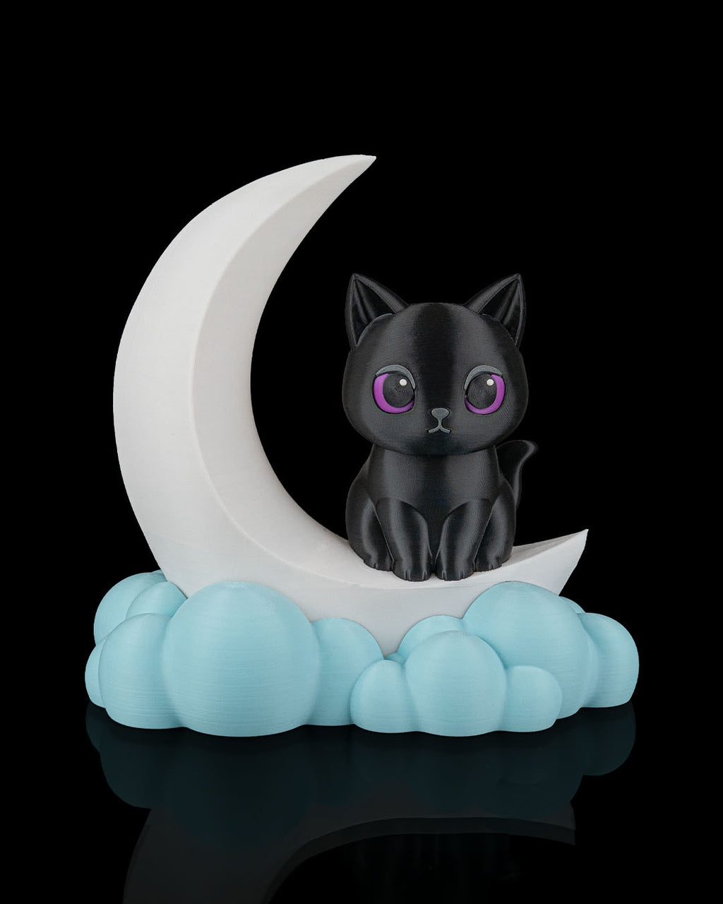 Lampada LED Gatto sulla Luna – Lampada da Tavolo Decorativa in Stampa 3D