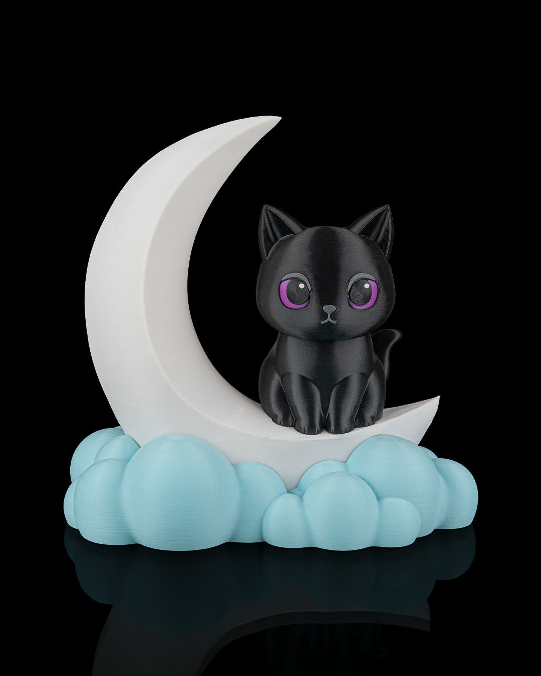Lampada LED Gatto sulla Luna – Lampada da Tavolo Decorativa in Stampa 3D