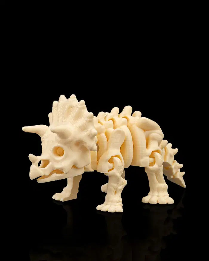 Triceratops em Scheletro – Modellino Stampato in 3D (Articolato e da Collezione)