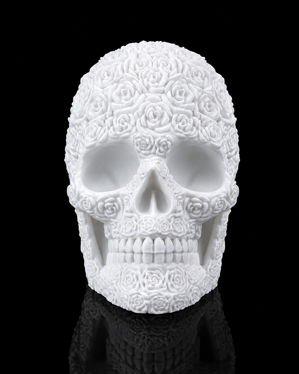 Teschio Fiorito “Bloom of Doom” – Decorazione Gotica Stampata in 3D