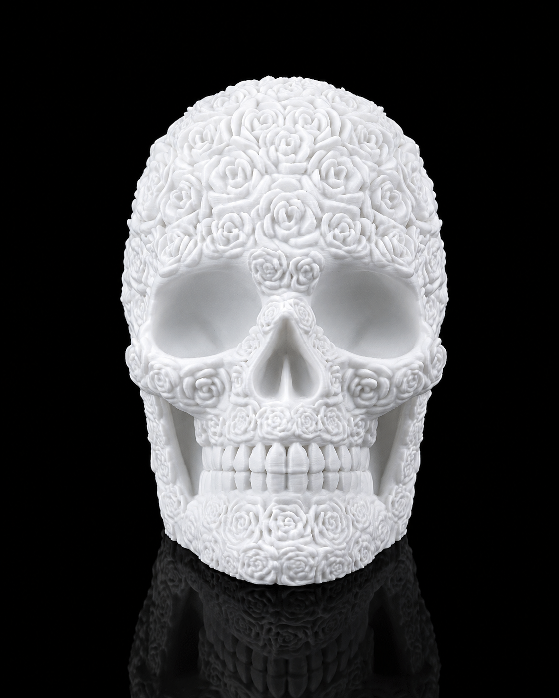 Teschio Fiorito “Bloom of Doom” – Decorazione Gotica Stampata in 3D