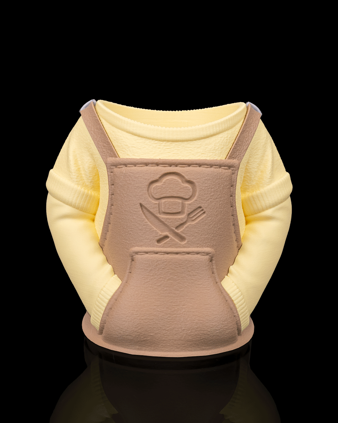 Porta Lattina con Grembiule da Chef – Supporto Decorativo Stampato in 3D per Bibite 330 ml