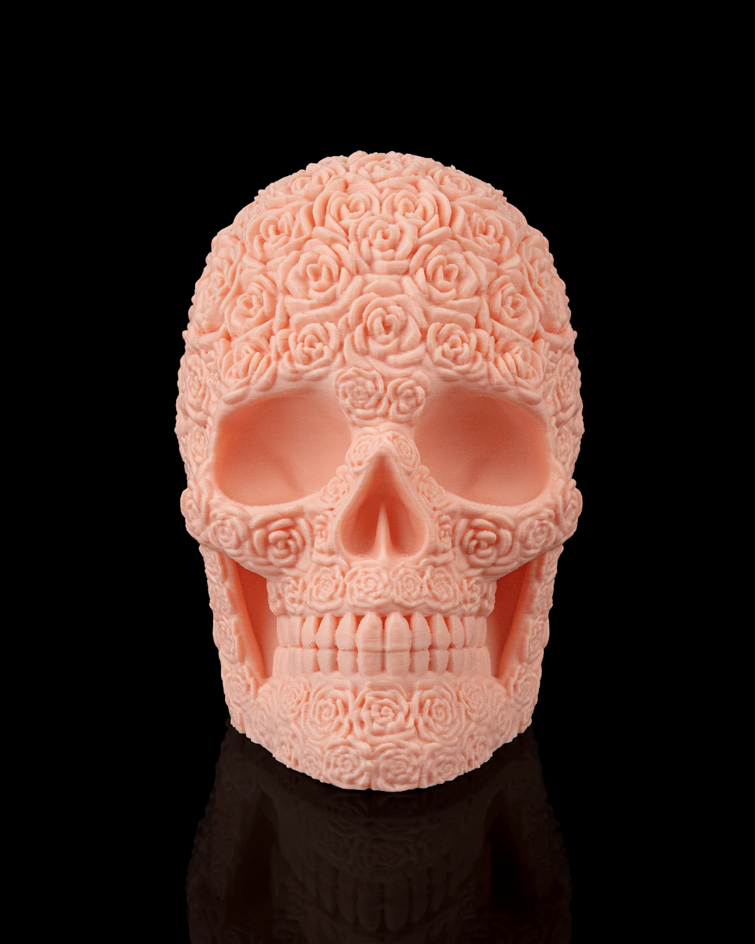 Teschio Fiorito “Bloom of Doom” – Decorazione Gotica Stampata in 3D