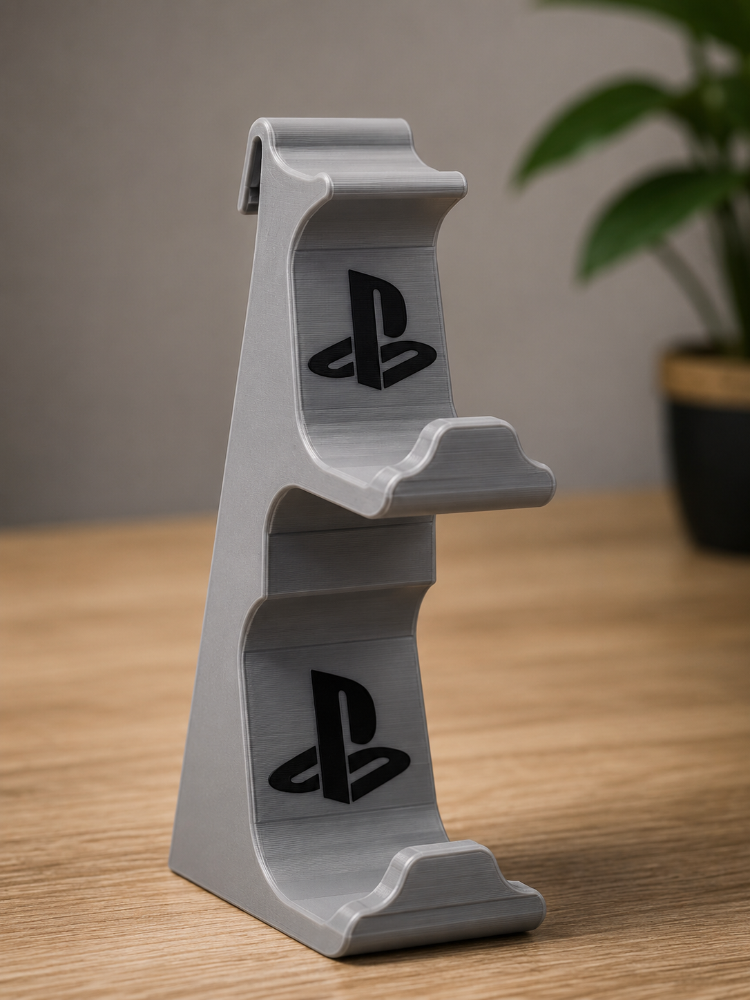 Supporto Doppio per Controller PS5 – Supporto Verticale in PLA Stampato in 3D | Colore Bianco