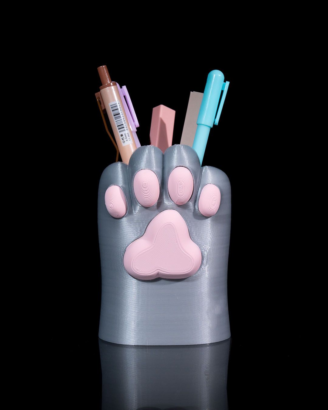 🐾 Portapenne Zampa di Gatto – Organizzatore da Scrivania Stampato in 3D