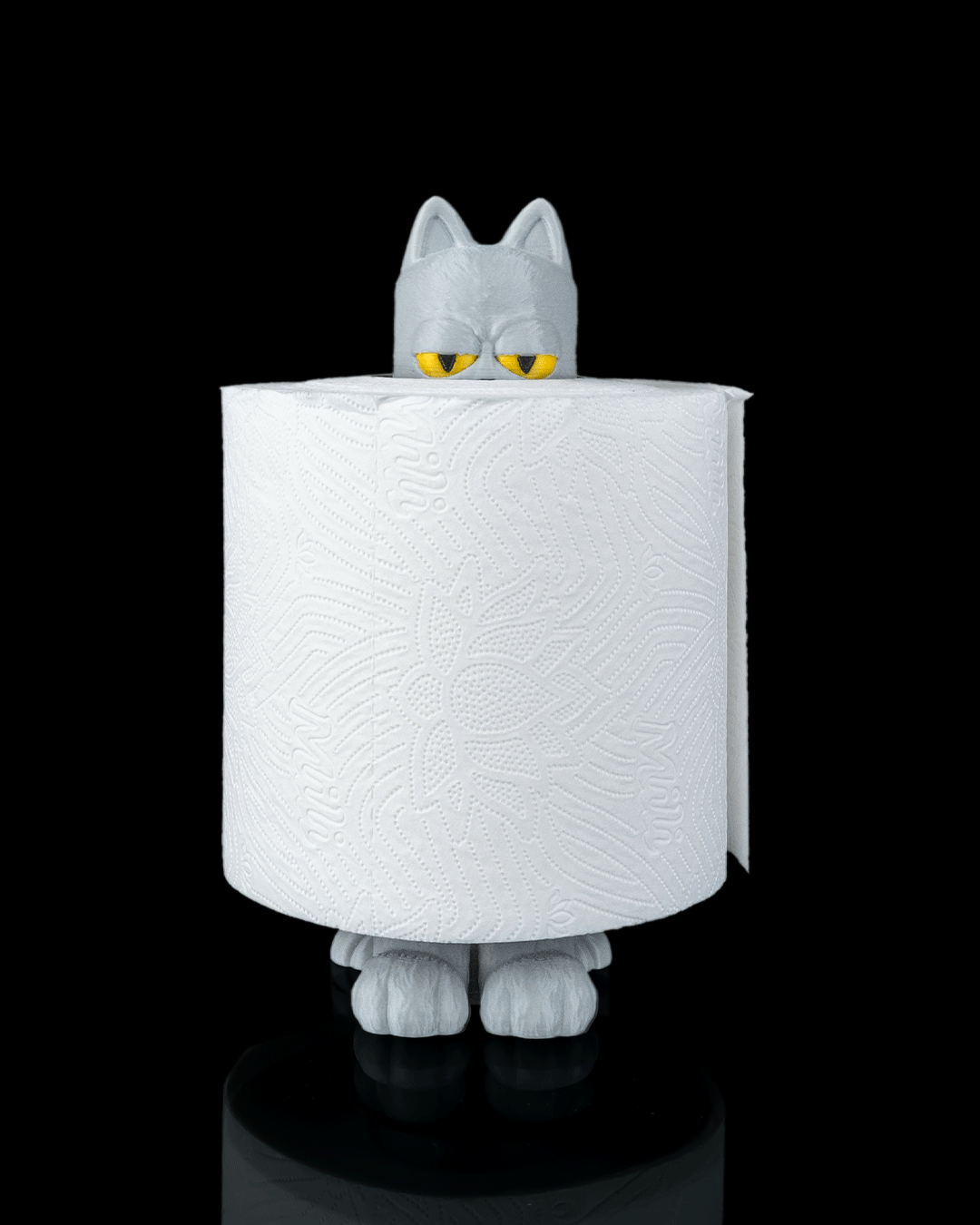 Porta Rotolo Carta Igienica Gatto Buffo – Decorazione Bagno Stampata in 3D