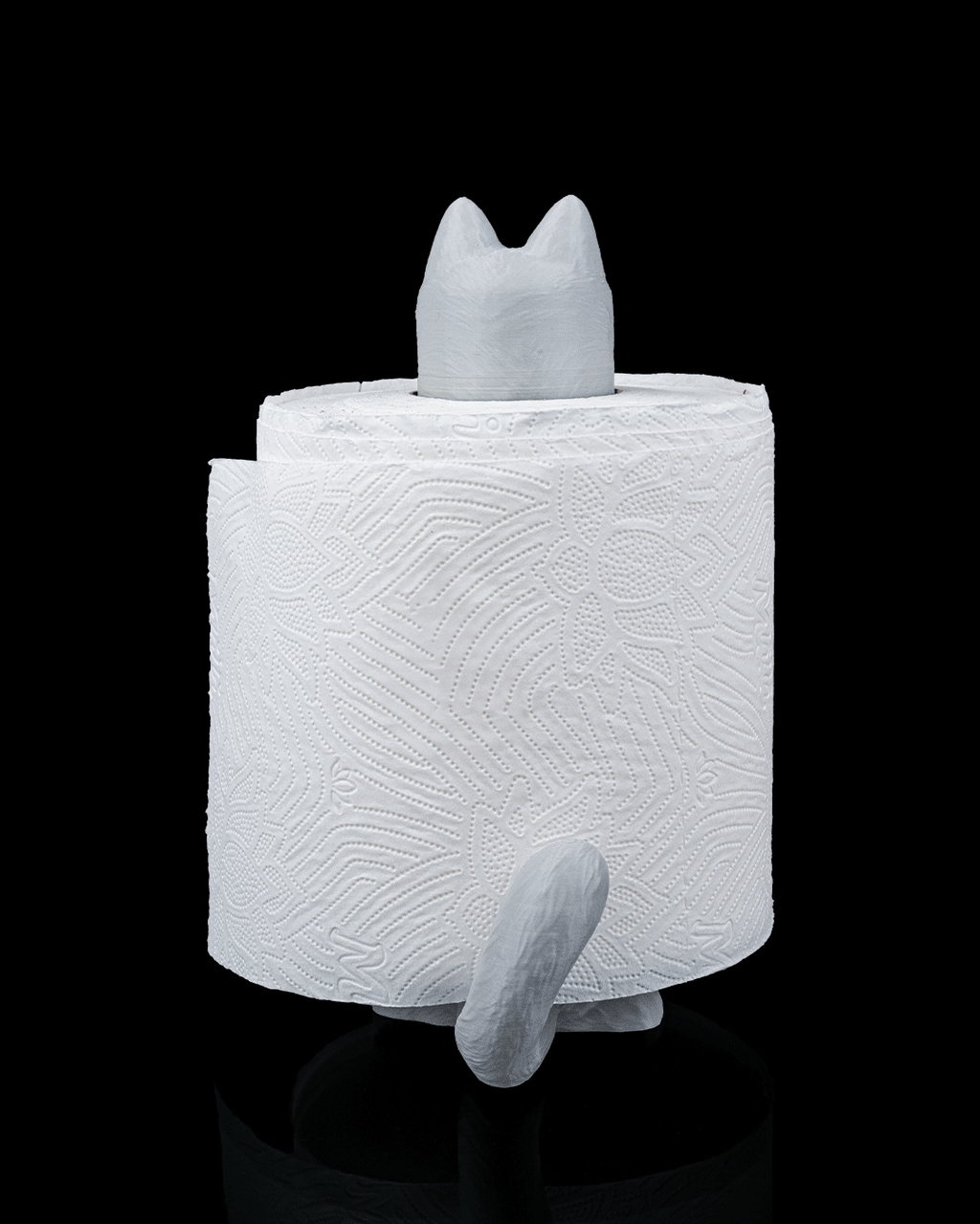 Porta Rotolo Carta Igienica Gatto Buffo – Decorazione Bagno Stampata in 3D