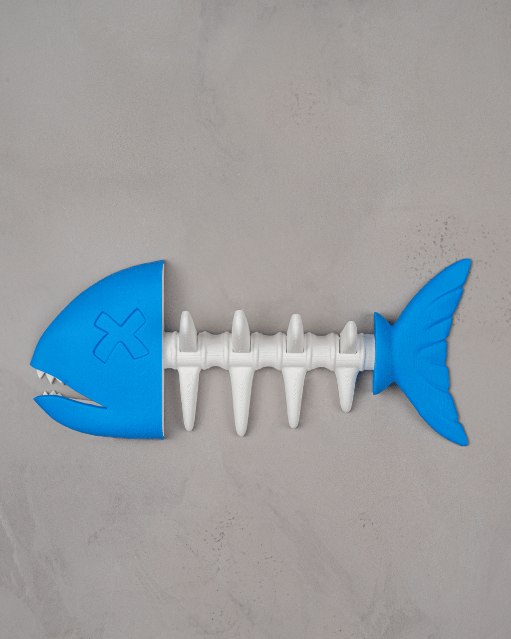 Portachiavi da Parete a Forma di Scheletro di Pesce – Porta Chiavi Originale Stampato in 3D