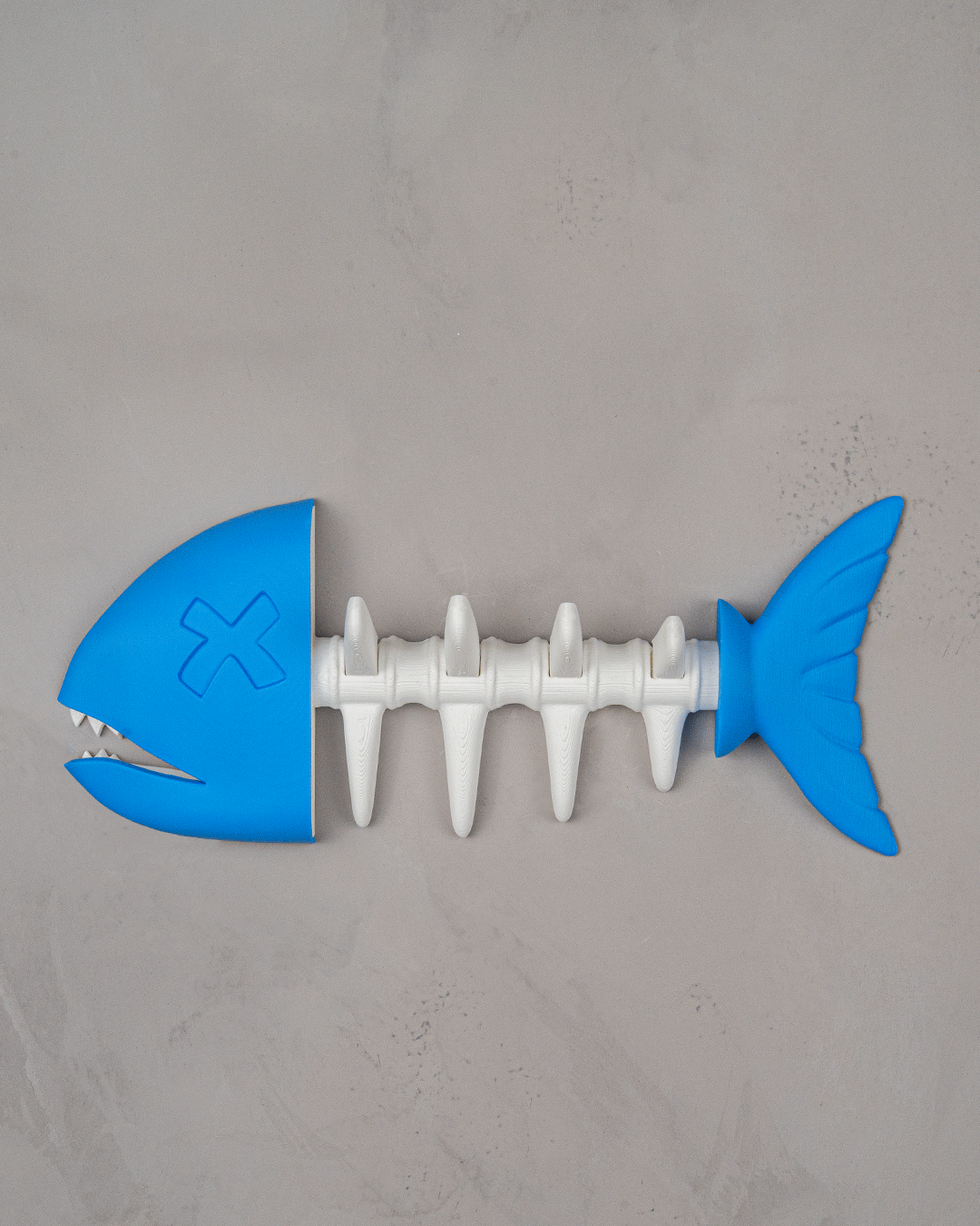 Portachiavi da Parete a Forma di Scheletro di Pesce – Porta Chiavi Originale Stampato in 3D