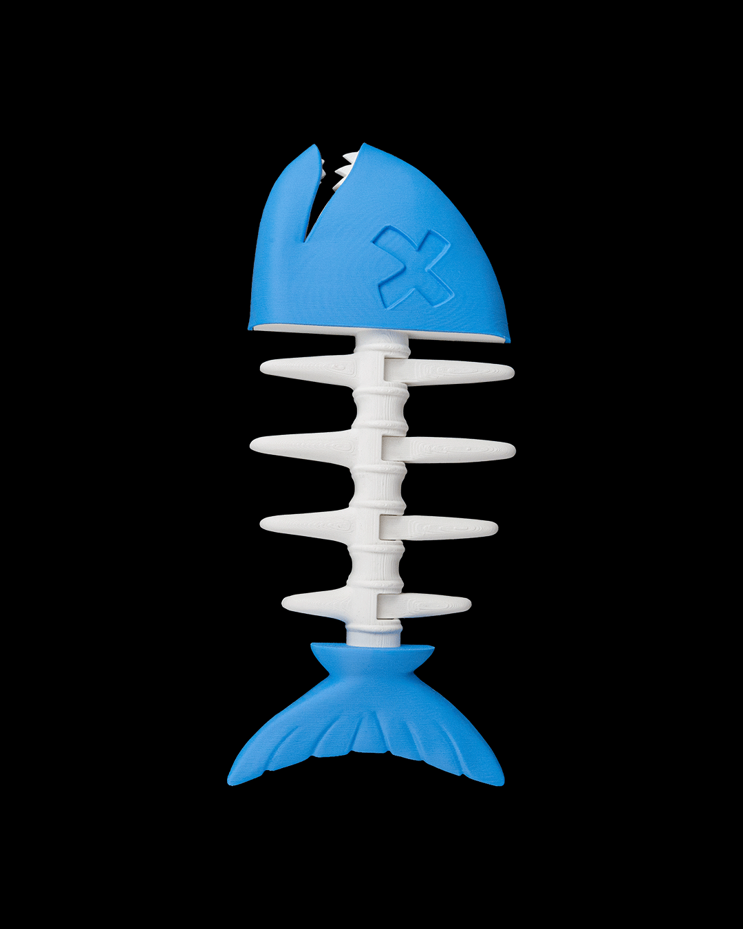 Portachiavi da Parete a Forma di Scheletro di Pesce – Porta Chiavi Originale Stampato in 3D