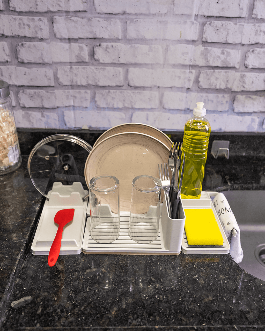 Set Organizzatore Lavello – Porta Spugna, Detersivo e Scolapiatti Stampato in 3D