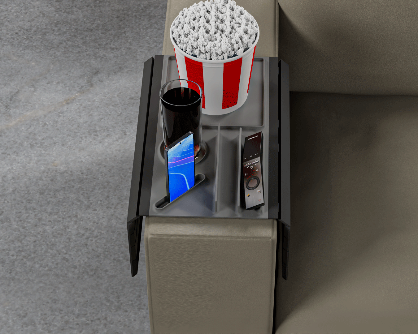 Organizzatore per Bracciolo del Divano con Porta Bicchiere e Porta Smartphone