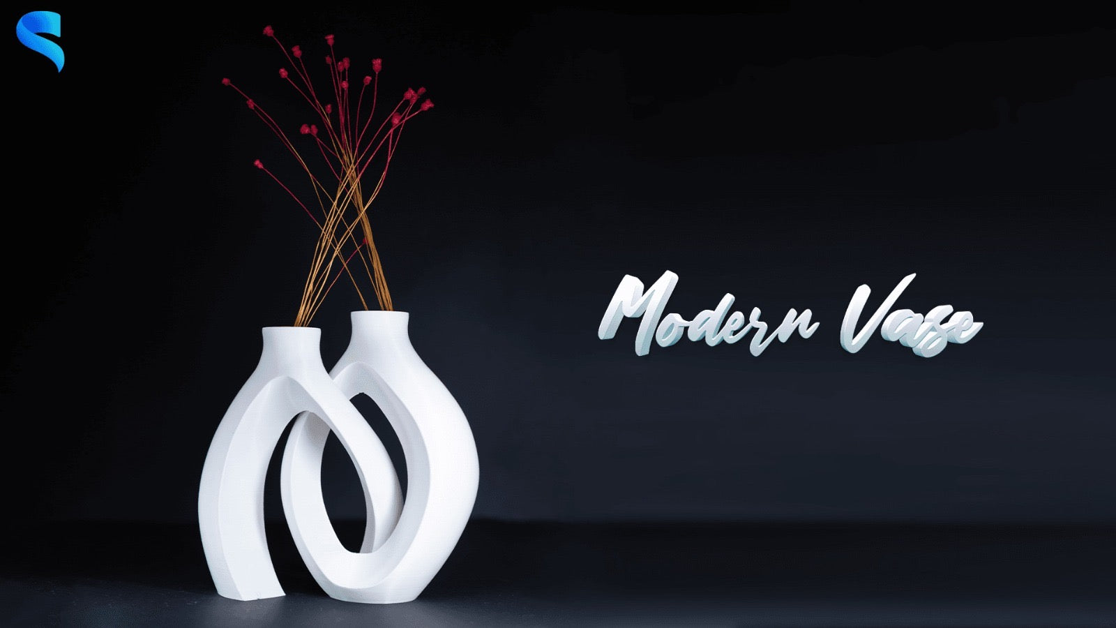 Vaso Moderno Scultoreo in PLA – Stampa 3D