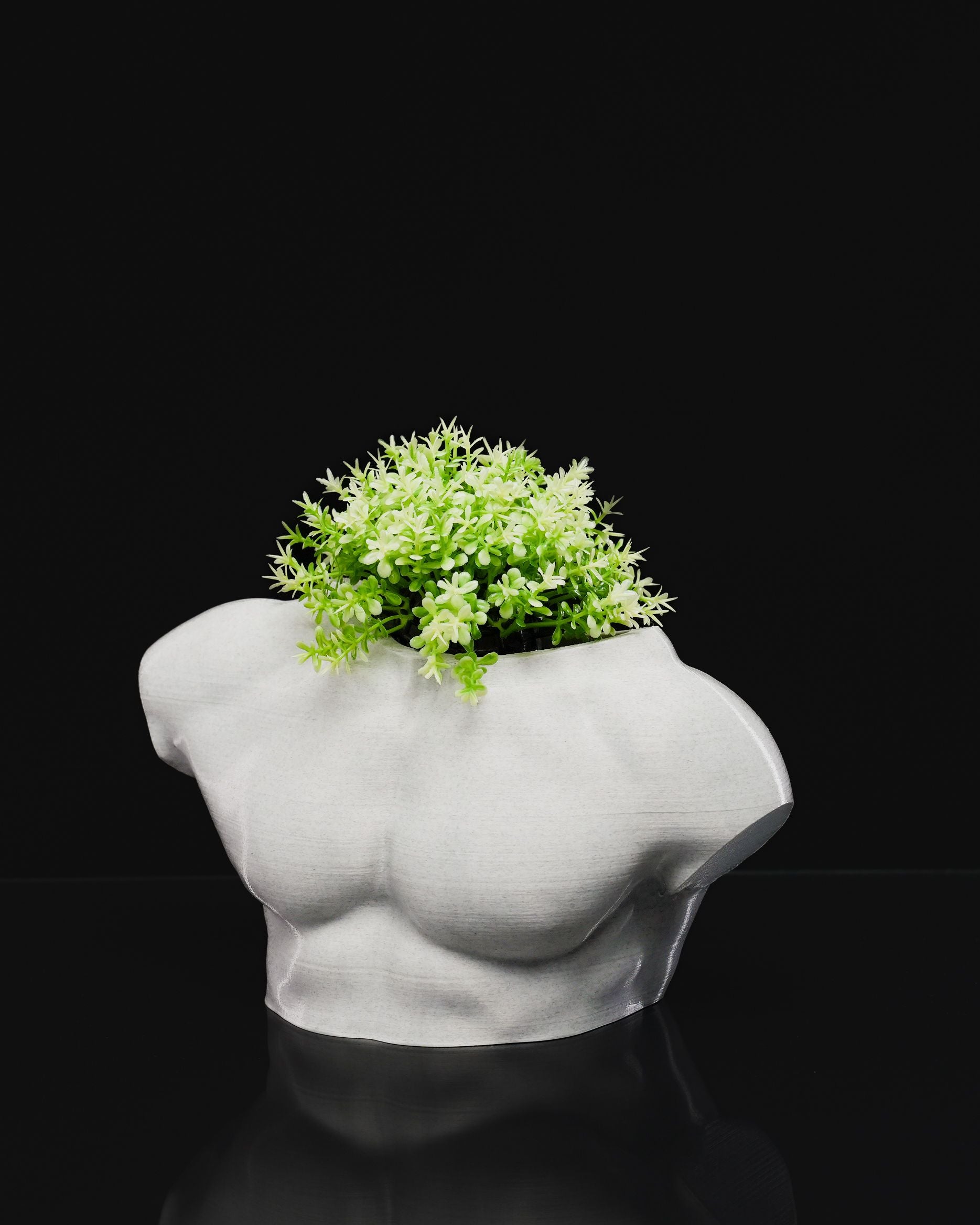 Vaso Artistico “Apollo” – Busto Maschile Moderno in PLA Stampato in 3D | Design Scultoreo
