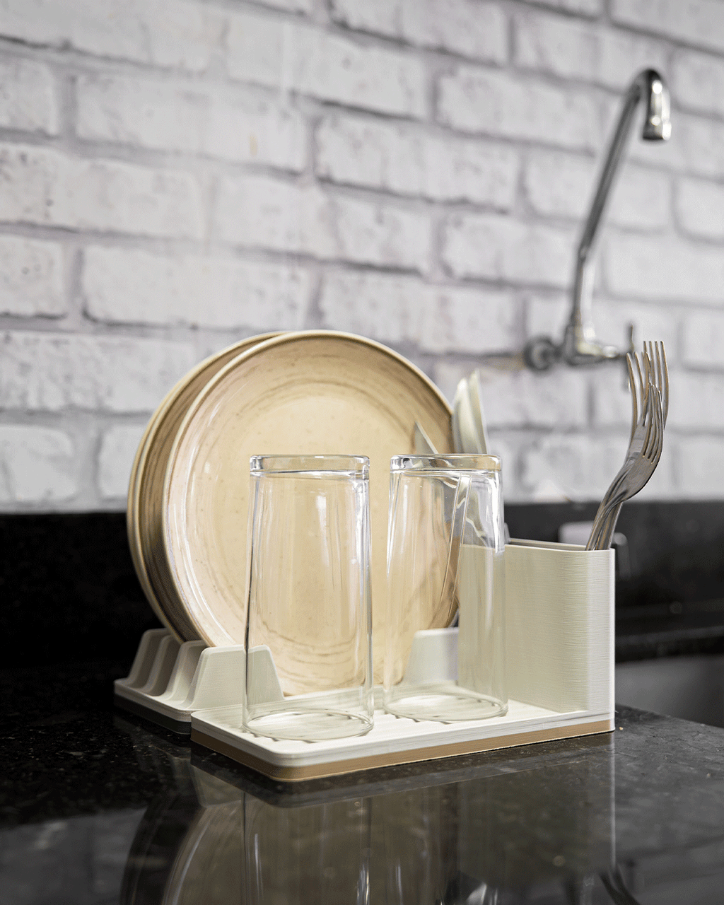 Mini Scolapiatti Salvaspazio con Porta Posate – Organizzatore da Cucina