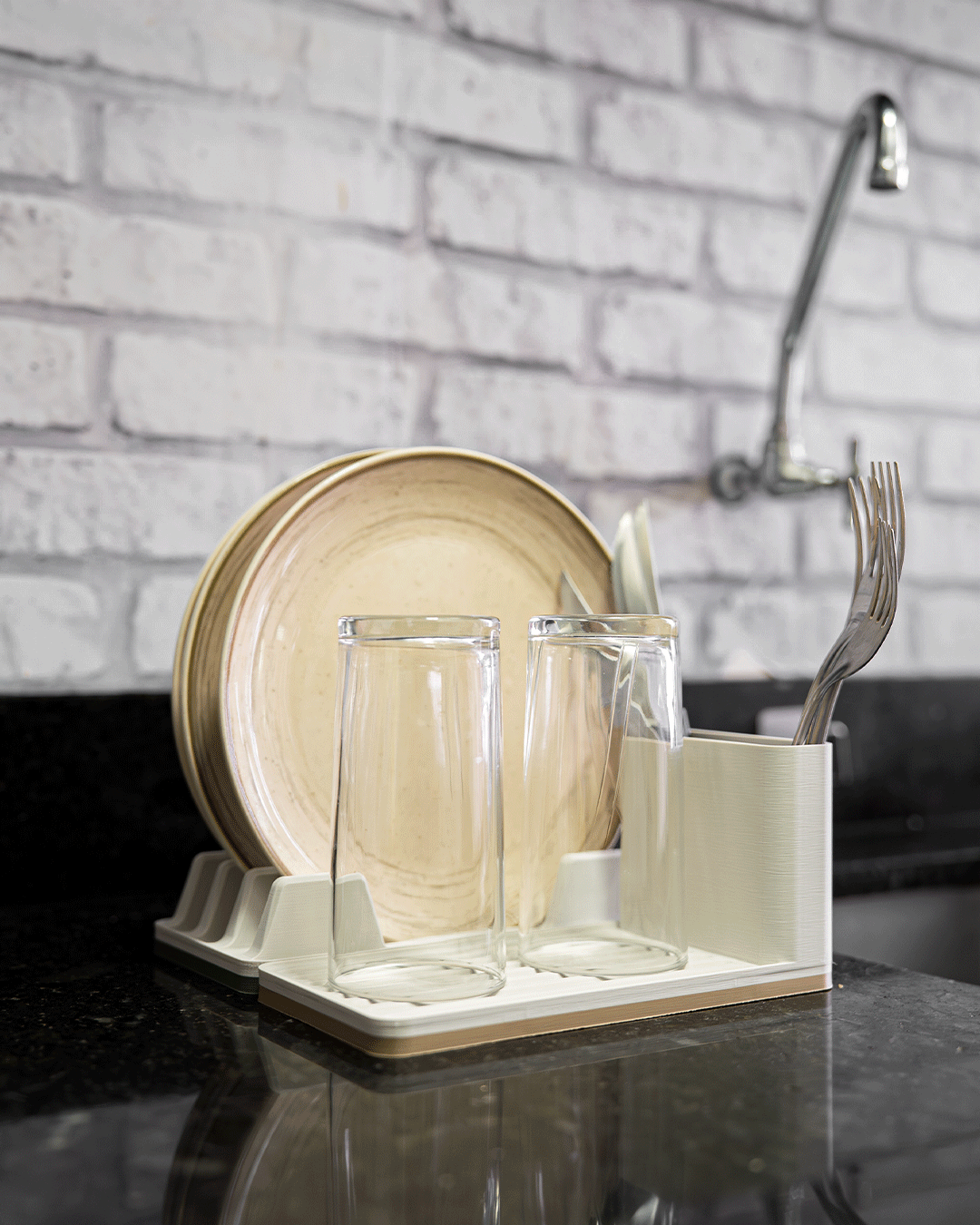Mini Scolapiatti Salvaspazio con Porta Posate – Organizzatore da Cucina