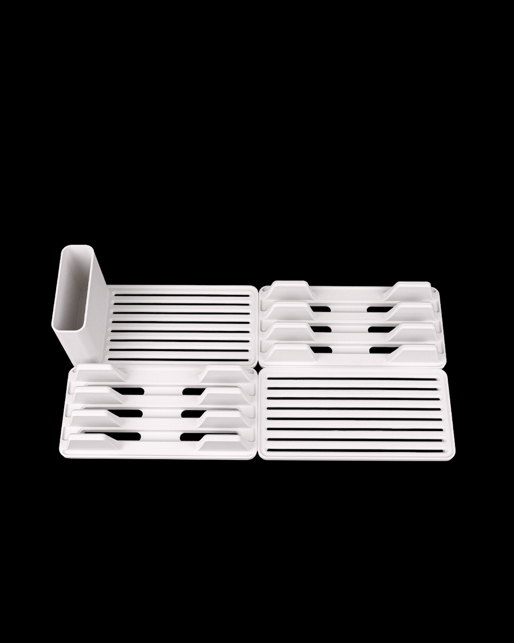 Scolapiatti Compatto con Porta Bicchieri e Posate – Stampato in 3D
