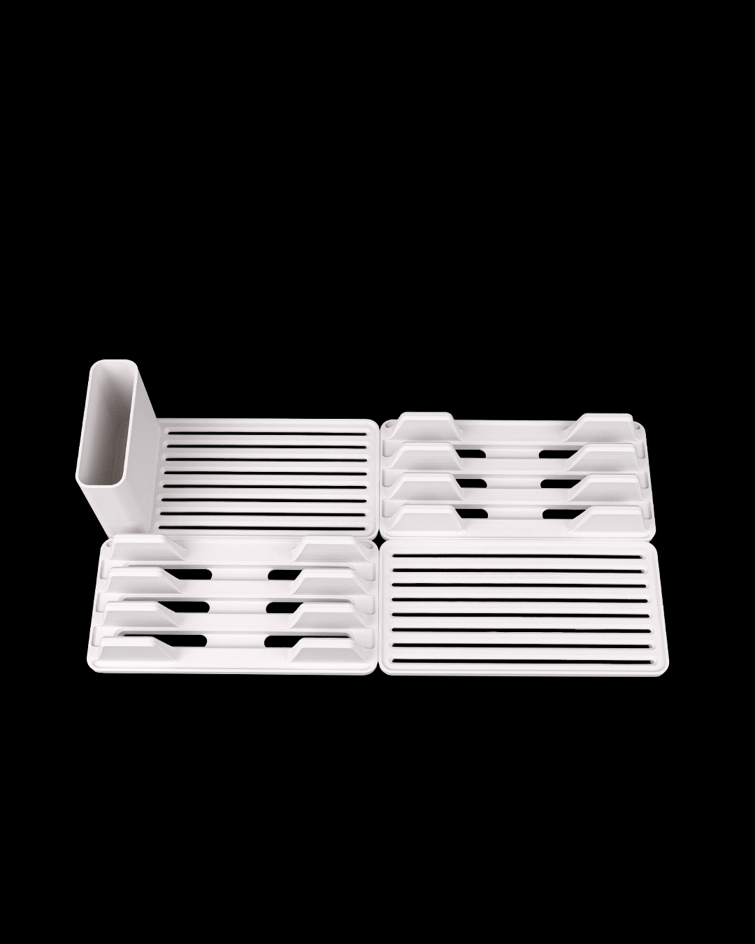 Scolapiatti Compatto con Porta Bicchieri e Posate – Stampato in 3D