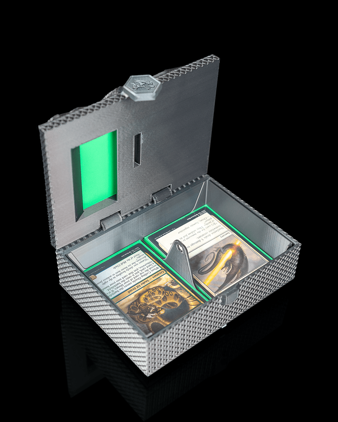 Cofanetto Porta Carte con Draghi – Custodia per Mazzi di Carte Collezionabili Stampata in 3D