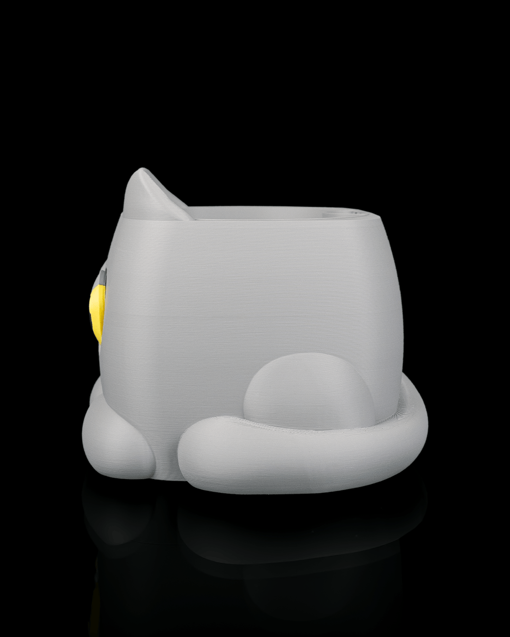 Vaso Gatto Brontolone Magico – Occhi Mobili che Cambiano con l'Acqua | Stampato in 3D