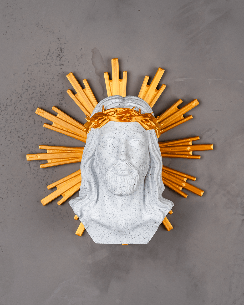 Busto di Gesù Cristo con Corona di Spine – Statua Sacra Stampata in 3D