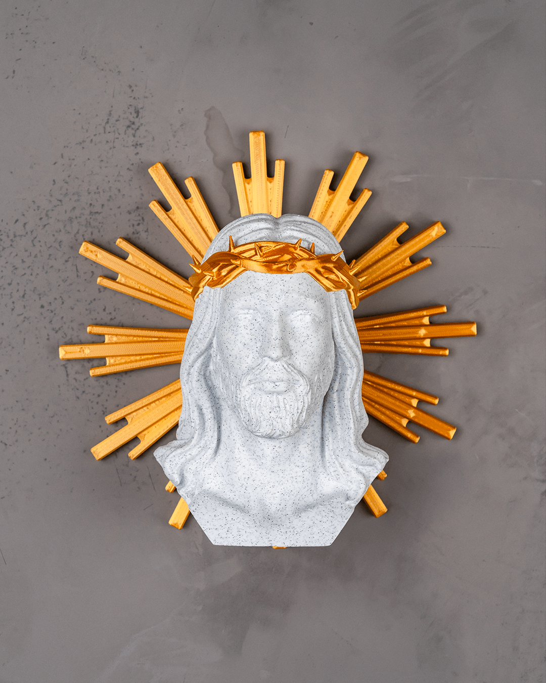 Busto di Gesù Cristo con Corona di Spine – Statua Sacra Stampata in 3D