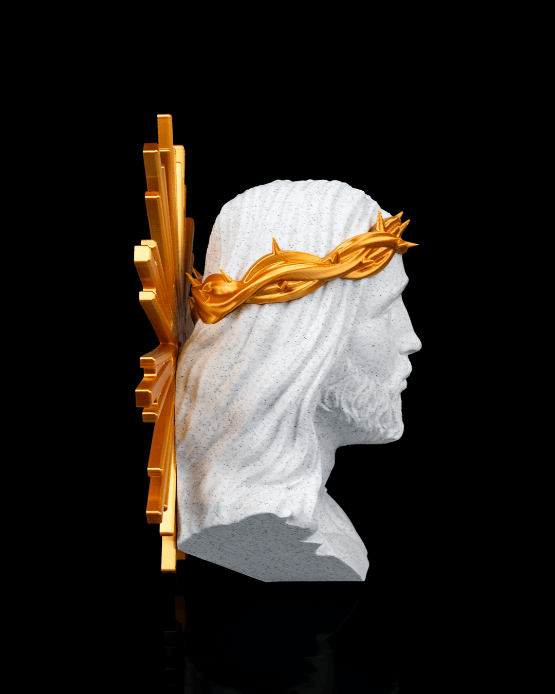 Busto di Gesù Cristo con Corona di Spine – Statua Sacra Stampata in 3D