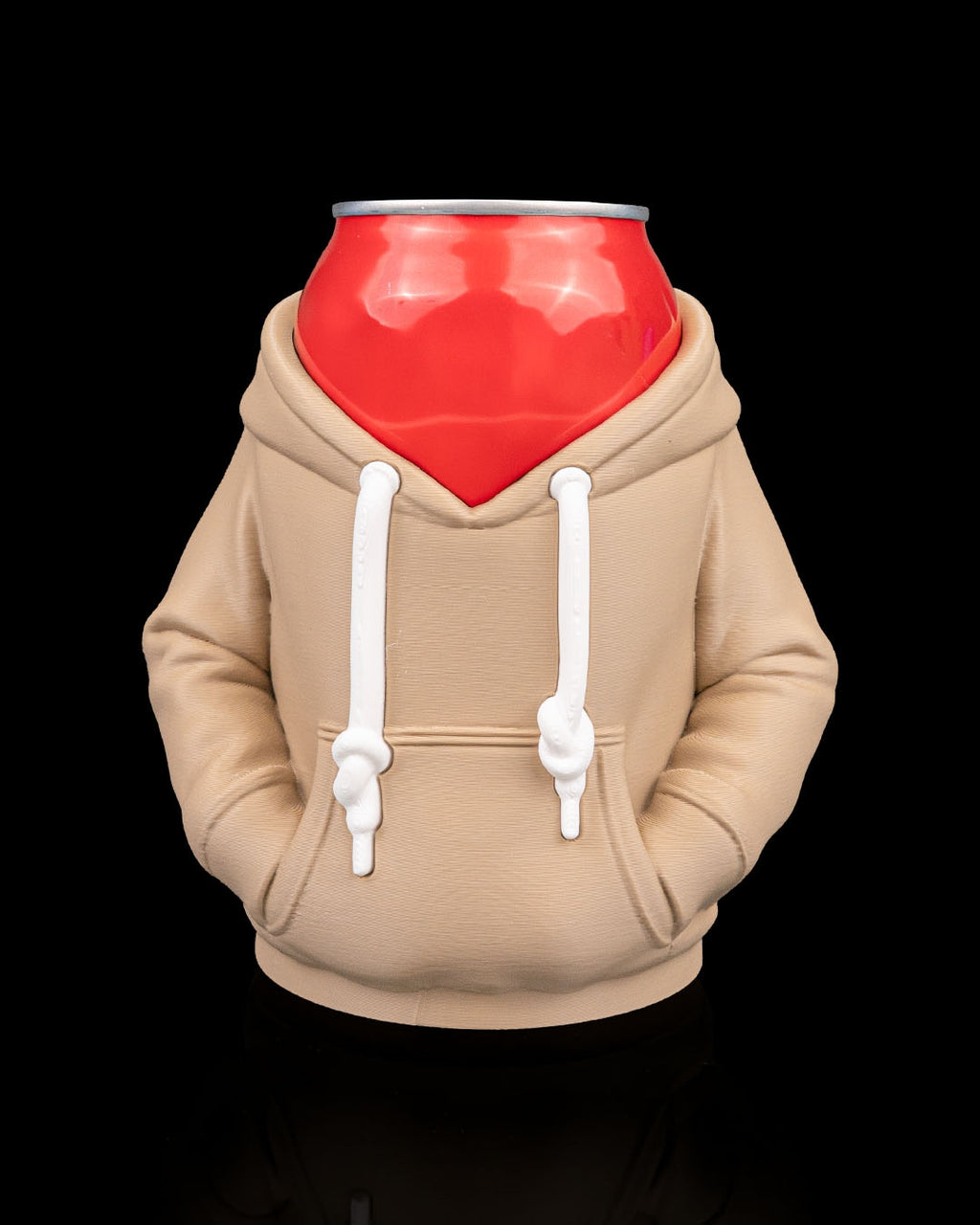 Porta Lattina con Felpa Hoodie – Supporto per Bibite Stampato in 3D