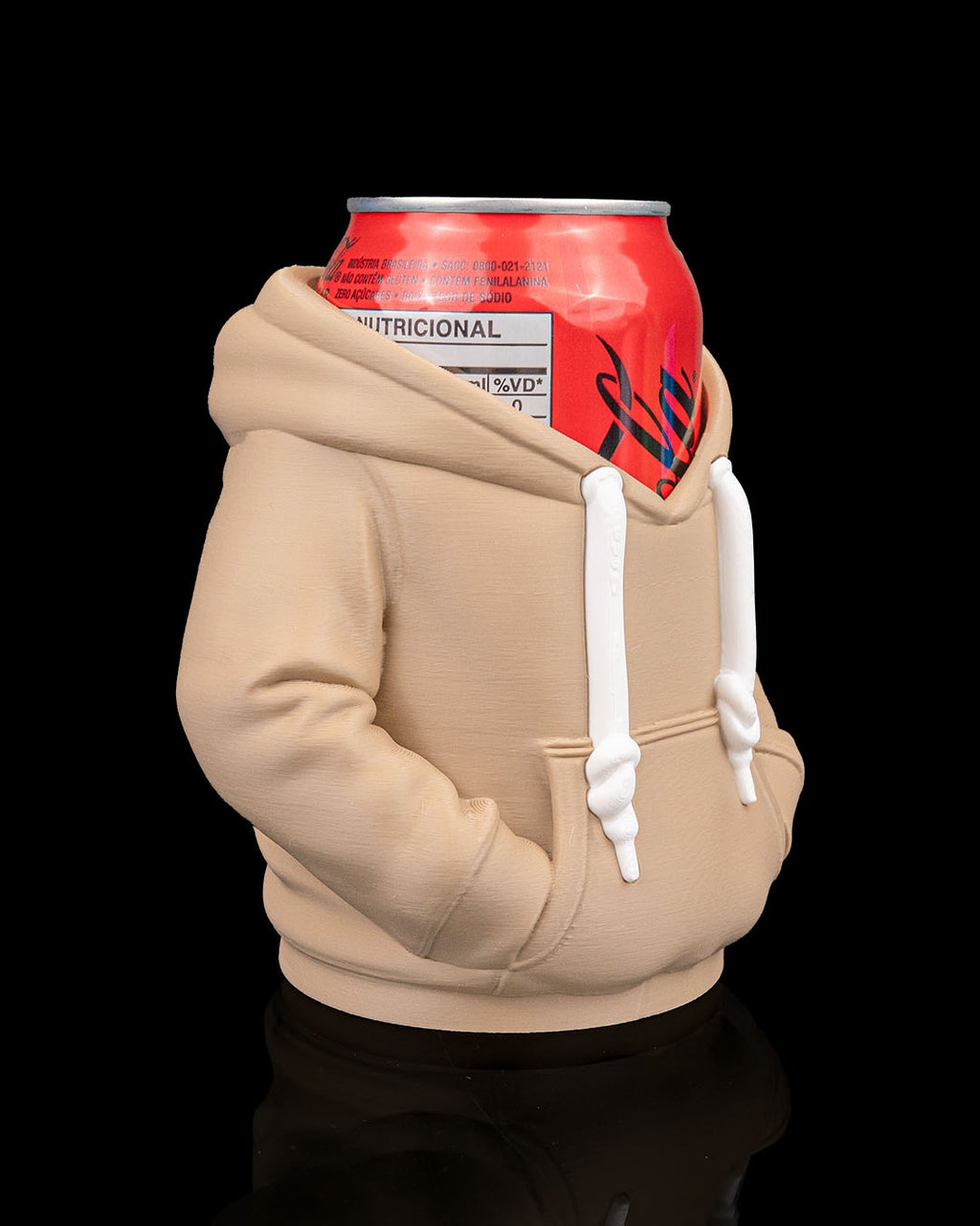 Porta Lattina con Felpa Hoodie – Supporto per Bibite Stampato in 3D