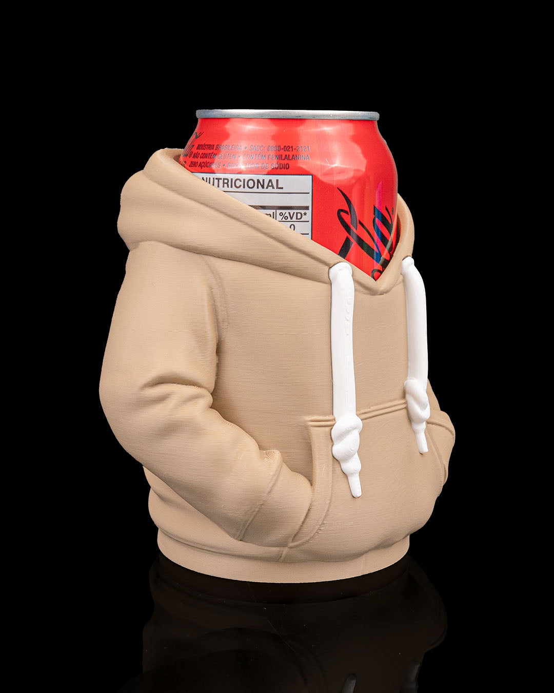Porta Lattina con Felpa Hoodie – Supporto per Bibite Stampato in 3D