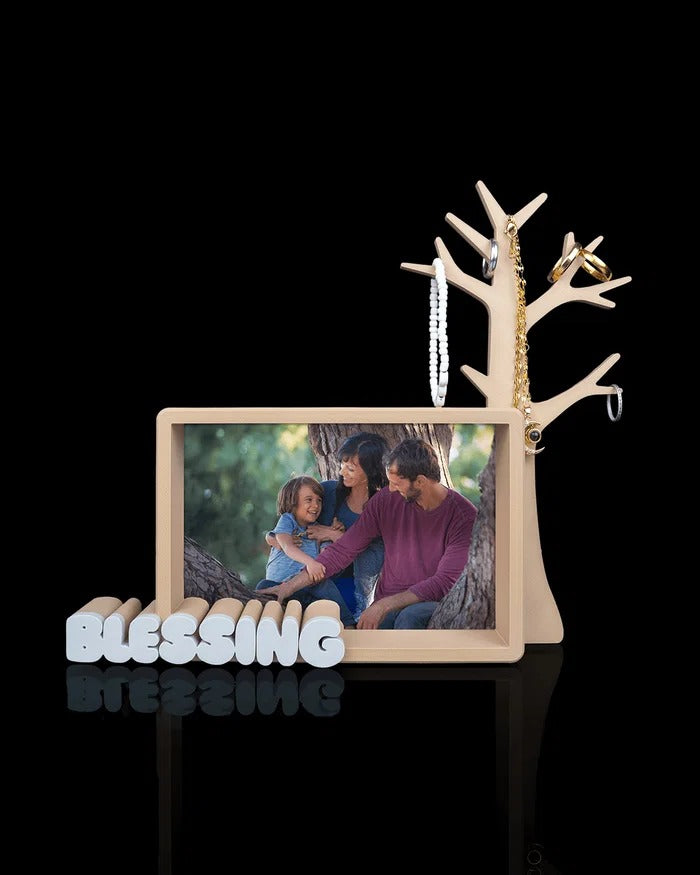 Portafoto 3D con Albero Portagioielli – Collezione Home, Family & Love.