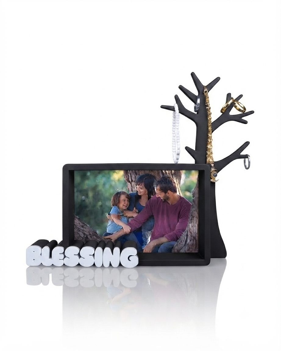 Portafoto 3D con Albero Portagioielli – Collezione Home, Family & Love.