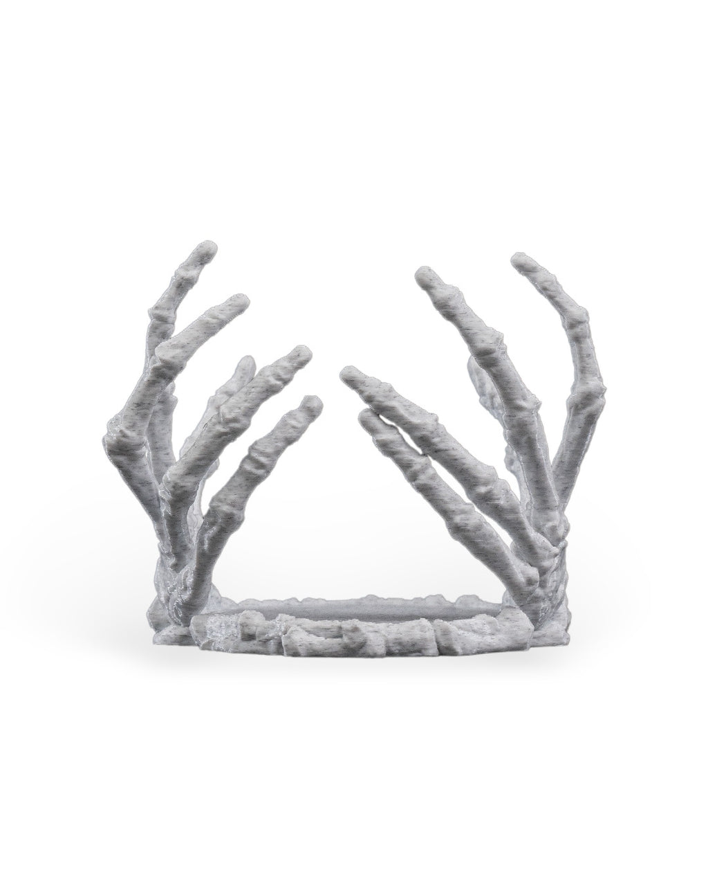 Portacandela “Tocco dell’Ombra” – Supporto Decorativo con Mani Scheletriche Stampato in 3D