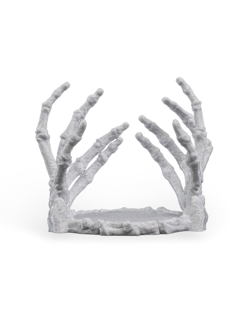 Portacandela “Tocco dell’Ombra” – Supporto Decorativo con Mani Scheletriche Stampato in 3D