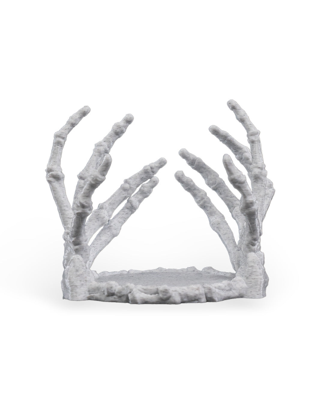 Portacandela “Tocco dell’Ombra” – Supporto Decorativo con Mani Scheletriche Stampato in 3D