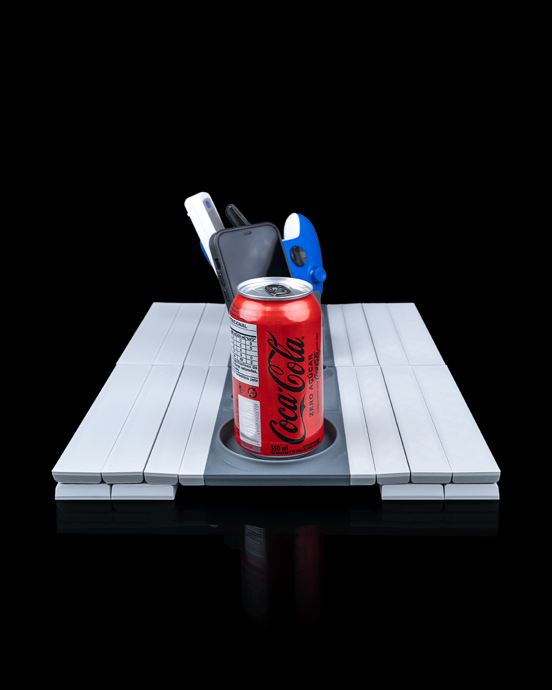 Organizzatore per Bracciolo del Divano Gaming con Porta Controller, Porta Smartphone e Porta Bicchiere – Stampato in 3D