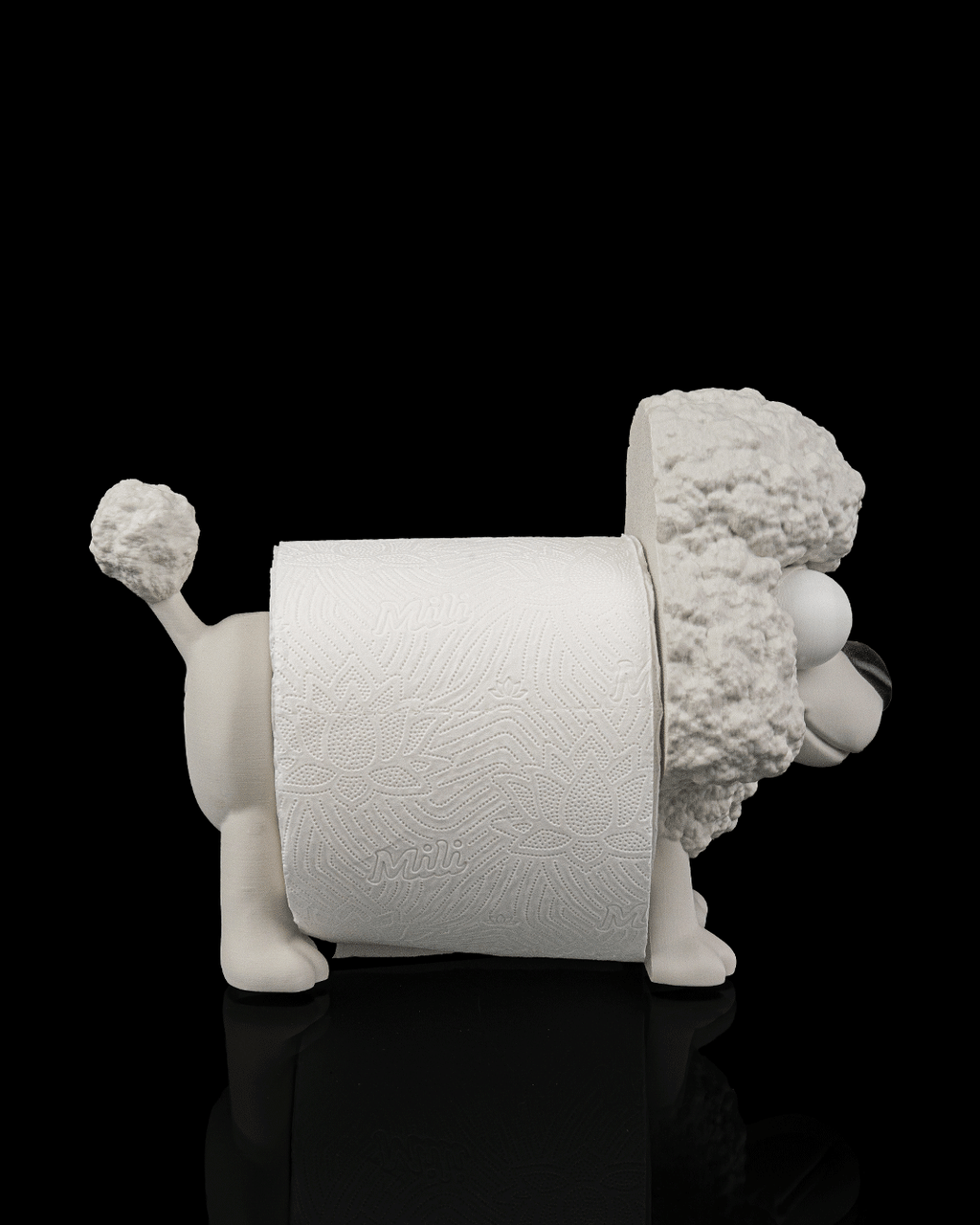 Porta Carta Igienica Barboncino – Porta Rotolo Divertente Stampato in 3D | Decorazione Bagno