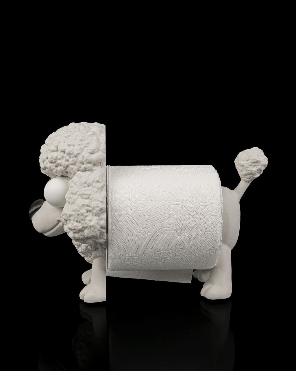 Porta Carta Igienica Barboncino – Porta Rotolo Divertente Stampato in 3D | Decorazione Bagno