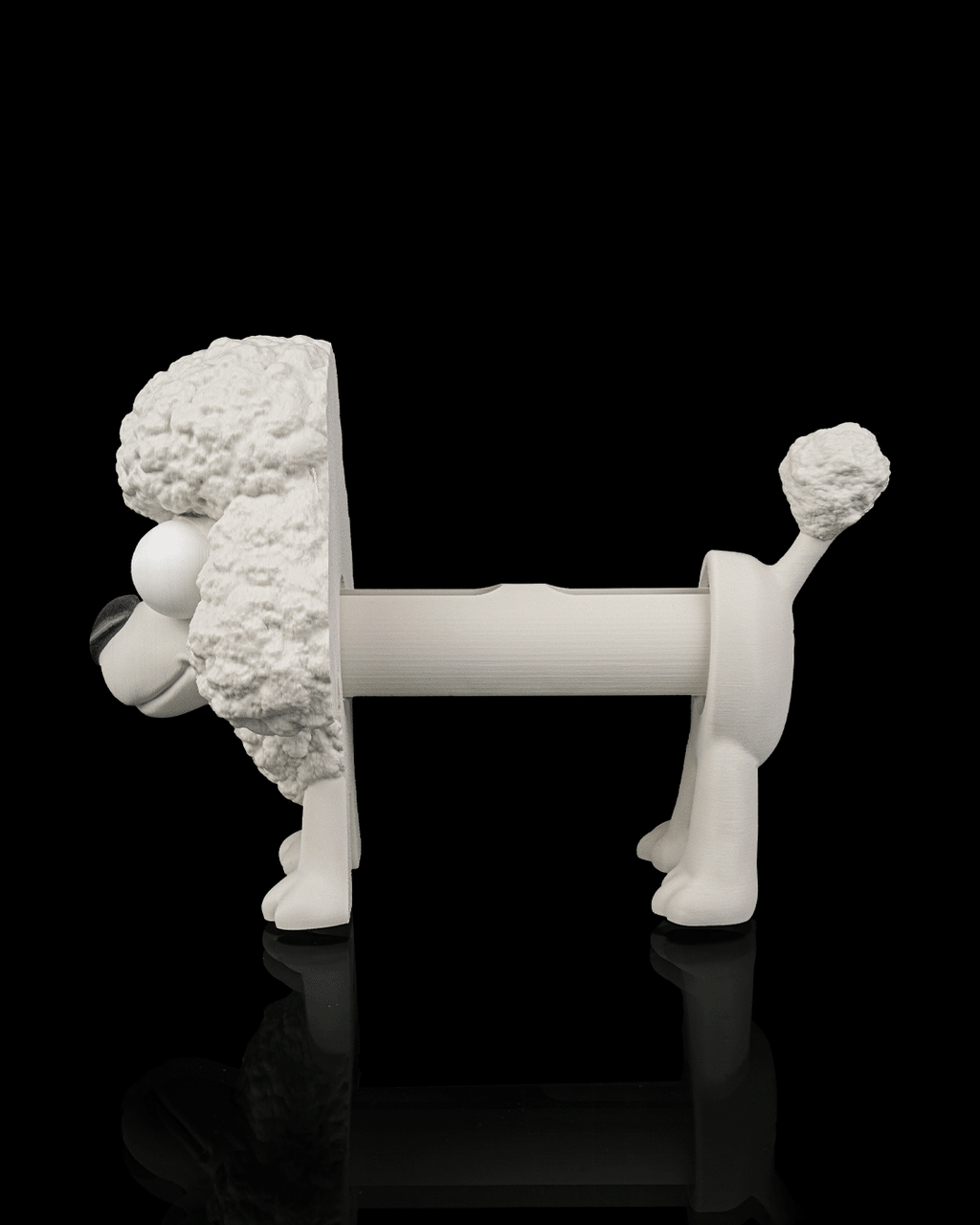 Porta Carta Igienica Barboncino – Porta Rotolo Divertente Stampato in 3D | Decorazione Bagno