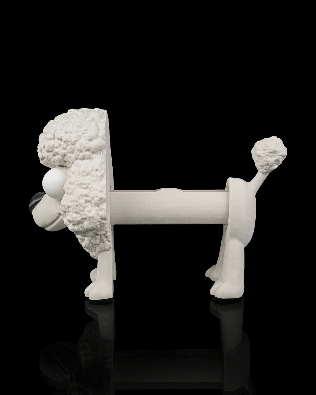 Porta Carta Igienica Barboncino – Porta Rotolo Divertente Stampato in 3D | Decorazione Bagno