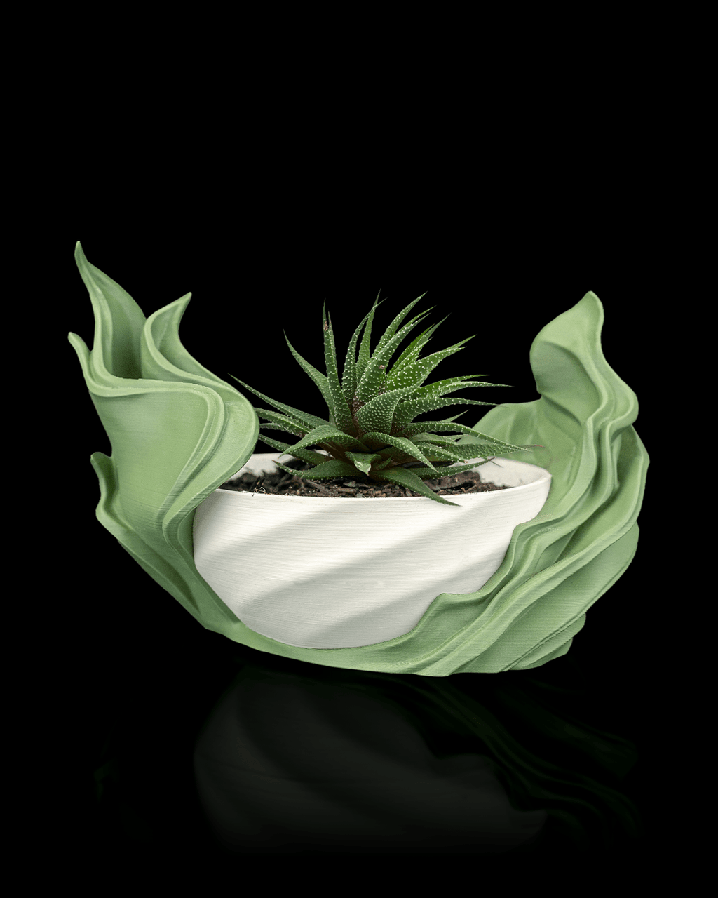 Vaso Autoirrigante “Flusso d’Alghe” – Fioriera di Design Stampata in 3D