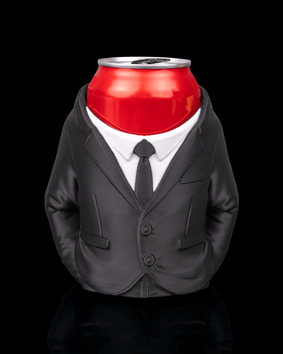 Porta Lattina Elegante con Abito – Supporto per Lattine 330 ml Stampato in 3D | Design Business