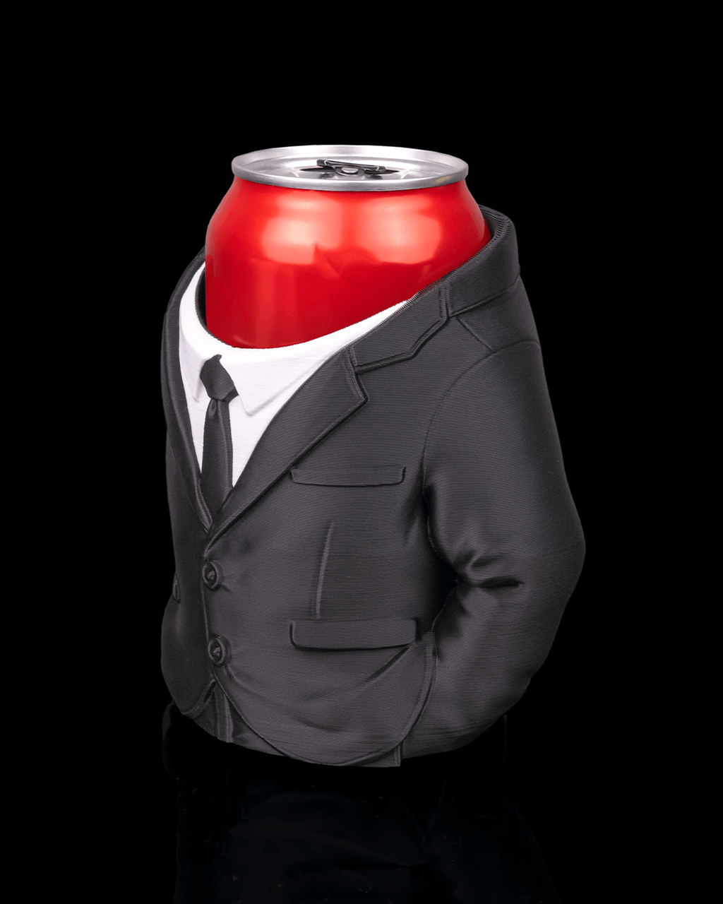 Porta Lattina Elegante con Abito – Supporto per Lattine 330 ml Stampato in 3D | Design Business